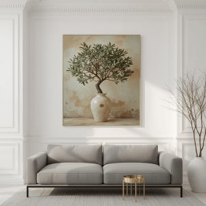 Drzewko oliwne w antycznej donicy